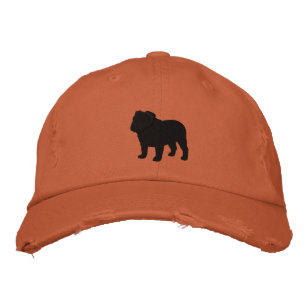 Casquette Brodée Silhouette de Bulldog Anglais Race de Chien Cool