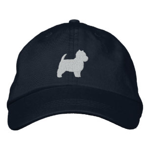 Casquette Brodée Silhouette de Terrier blanc West Highland