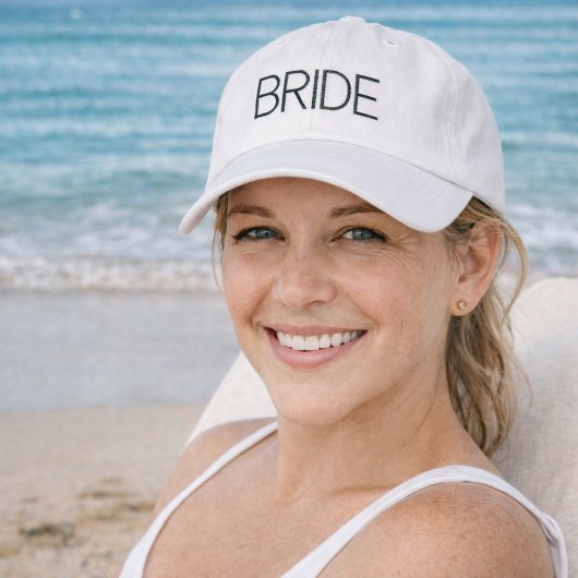 Casquette Brodée Simple Mariée Moderne