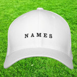 Casquette Brodée Simple Minimal Personnalisé Ajouter Votre Nom Élég<br><div class="desc">Simple Minimal Personnalisé Ajouter Votre Nom Élégant Blanc Brodé Casquette De Baseball</div>