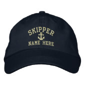 Casquette Brodée Skipper - personnalisable (Devant)