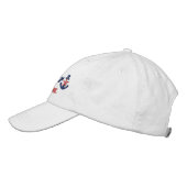 Casquette Brodée Skipper Personnalisé Votre Nom Star Ancre (Gauche)