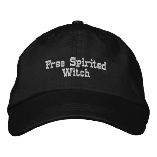 Casquette Brodée Sorcière Spirituelle Libre Noir