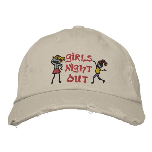 Casquette Brodée Sortie de la nuit de la fille (Devant)
