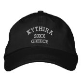 Casquette Brodée Souvenir de Kythira Grèce (Devant)