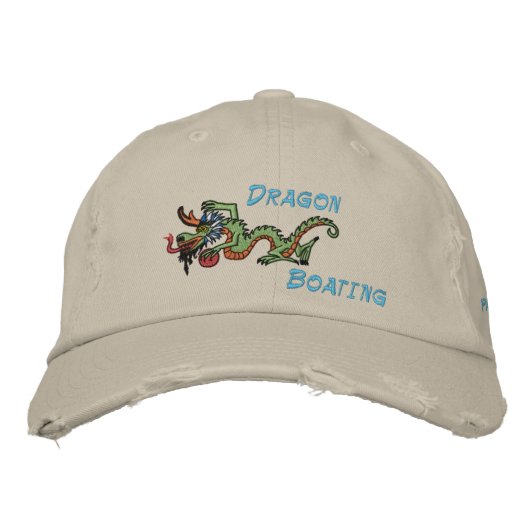 Casquette Brodée sports solaires dragon, Dragon, Bateau (Devant)