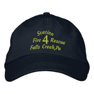 Casquette Brodée Station, 4, Falls Creek, Pa, incendie, Secourent C