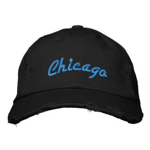 Casquette Brodée Style bleu et noir Vintage de Chicago