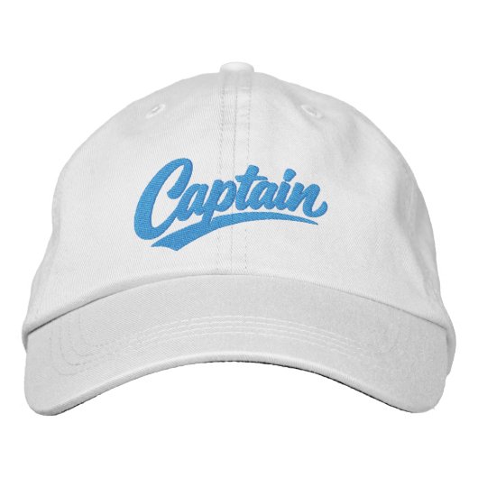 Casquette Brodée Style de typographie gras simple capitaine (Devant)