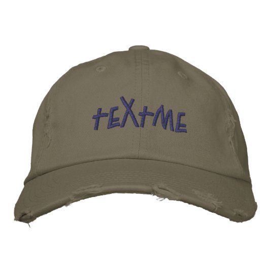 Casquette Brodée Style Geek Textme Punk Grunge (Devant)
