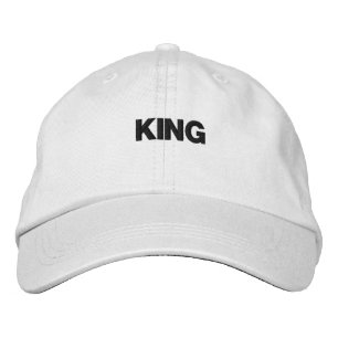 Casquette Brodée Super et Fantastique Roi Texte Blanc