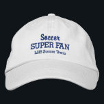 Casquette Brodée Super Fan de football Custom High School Sports Te<br><div class="desc">Soutenez votre équipe de football préférée avec ce casquette de baseball SUPER FAN. Ajoutez le nom de votre école secondaire, de votre jeunesse, de votre club ou de votre équipe collégiale pour créer un casquette unique. (Vous pouvez également changer ceci en n'importe quel autre sport.) Modifiez facilement le texte et...</div>