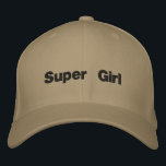 Casquette Brodée Super Girl Kaki couleur Flexfit laine Texte de la<br><div class="desc">Super Girl Khaki Color Flexfit Wool Texte de la fille Casquette de baseball brodé, Le Casquette de laine Flexfit est un type de casquette connu pour son confort, sa flexibilité et son style. Taille du Casquette de laine Flexfit est L/XL, 7 1/8" - 7 5/8" et Vous pouvez modifier le...</div>