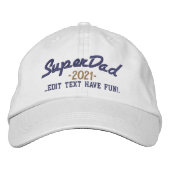 Casquette Brodée Superdad Edit Text et YEAR Super DAD (Devant)