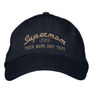 Casquette Brodée Supermom Modifier le texte et l'année Super MOM