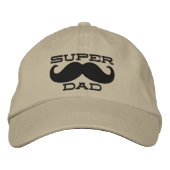 Casquette Brodée Superpapa Mustache (Devant)