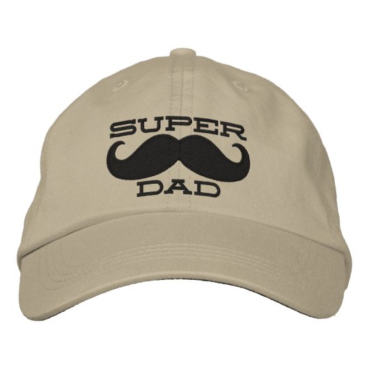 Casquette Brodée Superpapa Mustache (Devant)