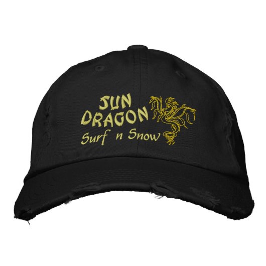 Casquette Brodée Surf Sun Dragon et neige (Devant)