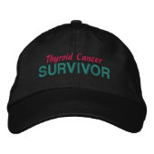 Casquette Brodée Survivant du cancer de la thyroïde (Devant)