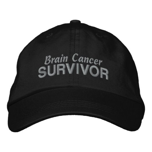 Casquette Brodée Survivant du cancer du cerveau (Devant)