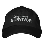 Casquette Brodée Survivant du cancer du poumon (Devant)