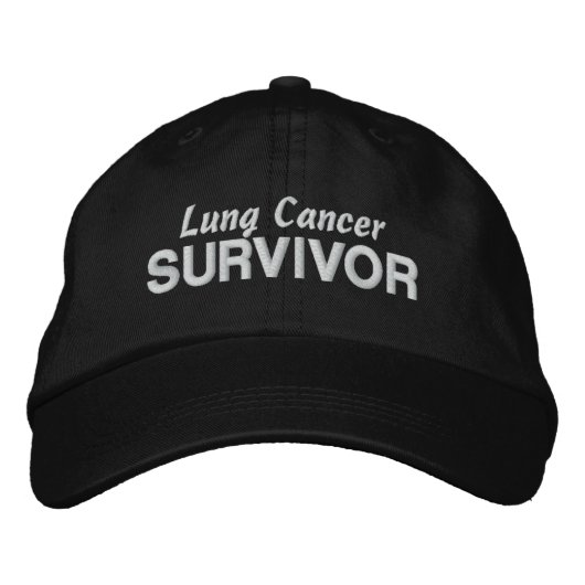 Casquette Brodée Survivant du cancer du poumon (Devant)