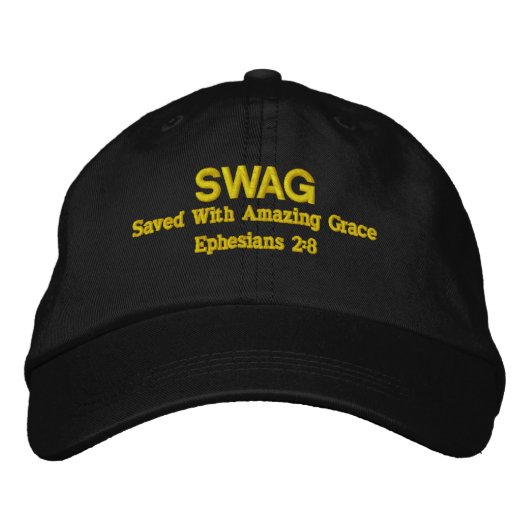 Casquette Brodée SWAG sauvegardé avec Personnaliser de grâce extrao (Devant)