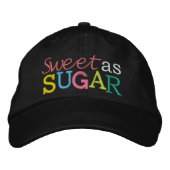 Casquette Brodée Sweet as Sugar .. : ) par SRF (Devant)