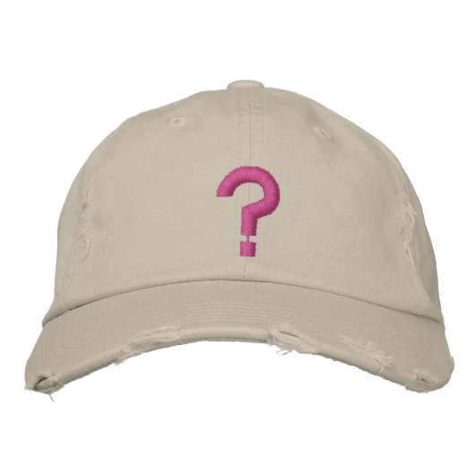 Casquette Brodée ? Symbole brodé de la marque de question sur le Ca (Devant)