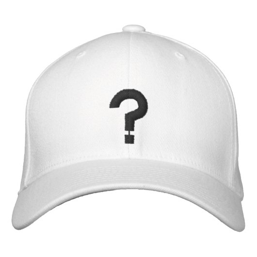 Casquette Brodée ? Symbole brodé de la marque de question sur le Ca (Devant)