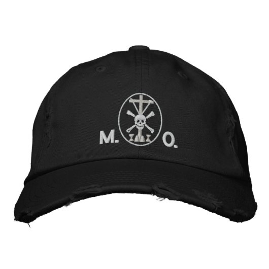 Casquette Brodée Symbole de Mortis et Orationis (M.O.) (Devant)