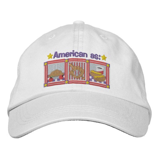 Casquette Brodée Symboles et icônes américains (Devant)