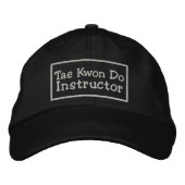 Casquette Brodée Tae kwon do Instructeur (Devant)