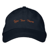 Casquette Brodée Tapez Votre Nom Texte Personnalisé Imprimé Élégant (Devant)