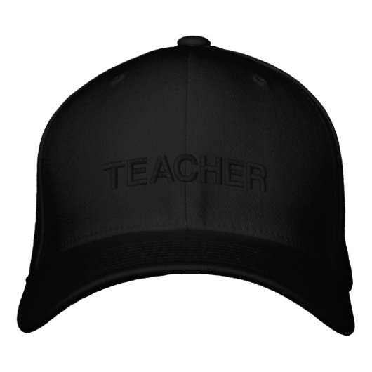 Casquette Brodée TEACHER Text Mark Clean Modern Design (Devant)