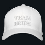 Casquette Brodée Team Bride blush rose blanche élégante typographie<br><div class="desc">Team Bride blush rose et blanc élégante typographie bridesmaid Embroder Casquette de baseball. Disponible en plusieurs couleurs et options de style.</div>