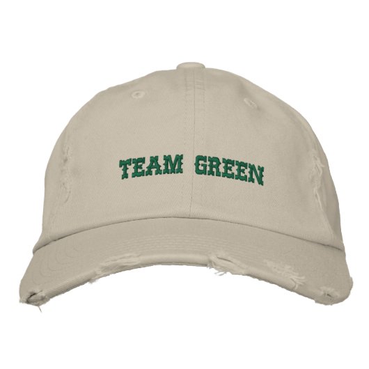 CASQUETTE BRODÉE TEAM GREEN (Devant)