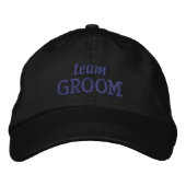 Casquette Brodée Team Groom Modern Simple Typographie Mariage (Devant)