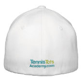 Casquette Brodée Tennis Tots Academy empilé logo, nom, site web (Dos)