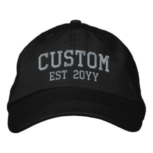 Casquette Brodée Texte de mot personnalisé établi cadeau d'année po