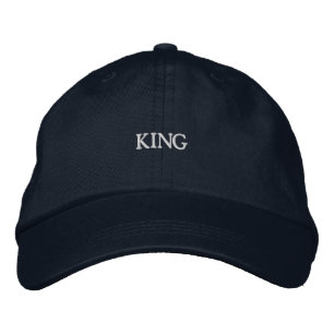 Casquette Brodée Texte KING en broderie sophistiquée Coton doux