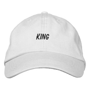 Casquette Brodée Texte King personnalisé Couleur blanche Nice