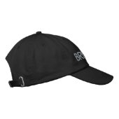 Casquette Brodée Texte minimaliste personnalisé d'un mot (Droite)