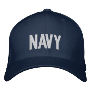 Casquette Brodée Texte NAVY personnalisé élégant