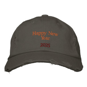 Casquette Brodée Texte personnalisé Bonne Année 2025 Imprimé Nickel