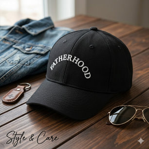 Casquette Brodée Texte personnalisé de paternité élégant