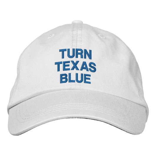 Casquette Brodée Tournez le Texas bleu bleu blanc démocrate moderne (Devant)