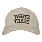 CASQUETTE BRODÉE TRASH BLANC (Devant)
