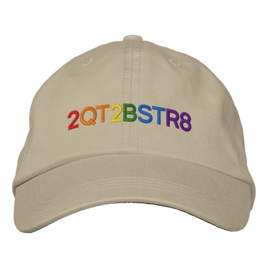 Casquette Brodée Trop mignon pour être droit (Devant)
