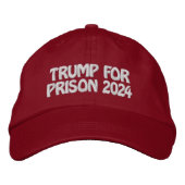 CASQUETTE BRODÉE TRUMP POUR PRISON 2024 (Devant)
